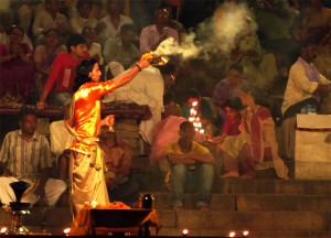 Ceremonial smoke in Varanasi