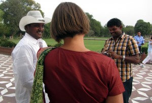 Chatting at the Taj