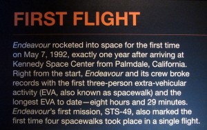 Endeavour's first flight
