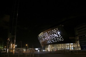 Wales Millennium Centre at night